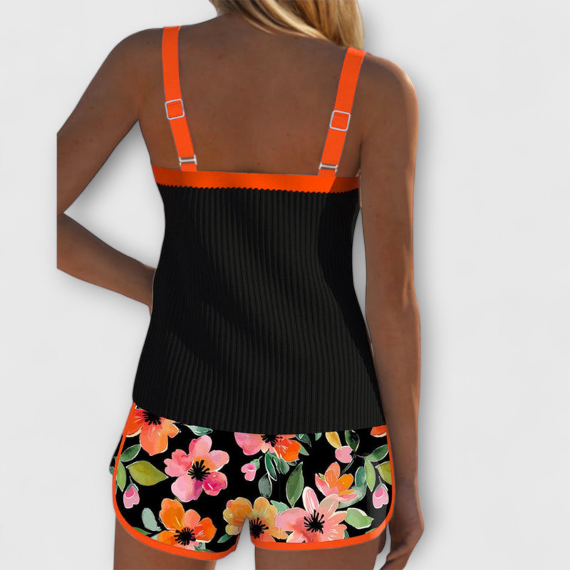 Elara™ | Floral Tie-Back Bikini Set