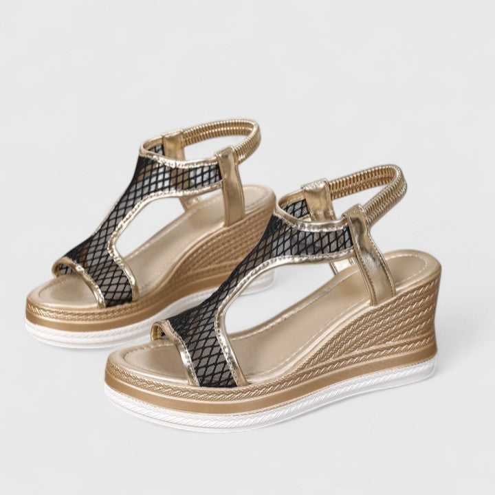 Elara™ | T-Strap Wedge Heels