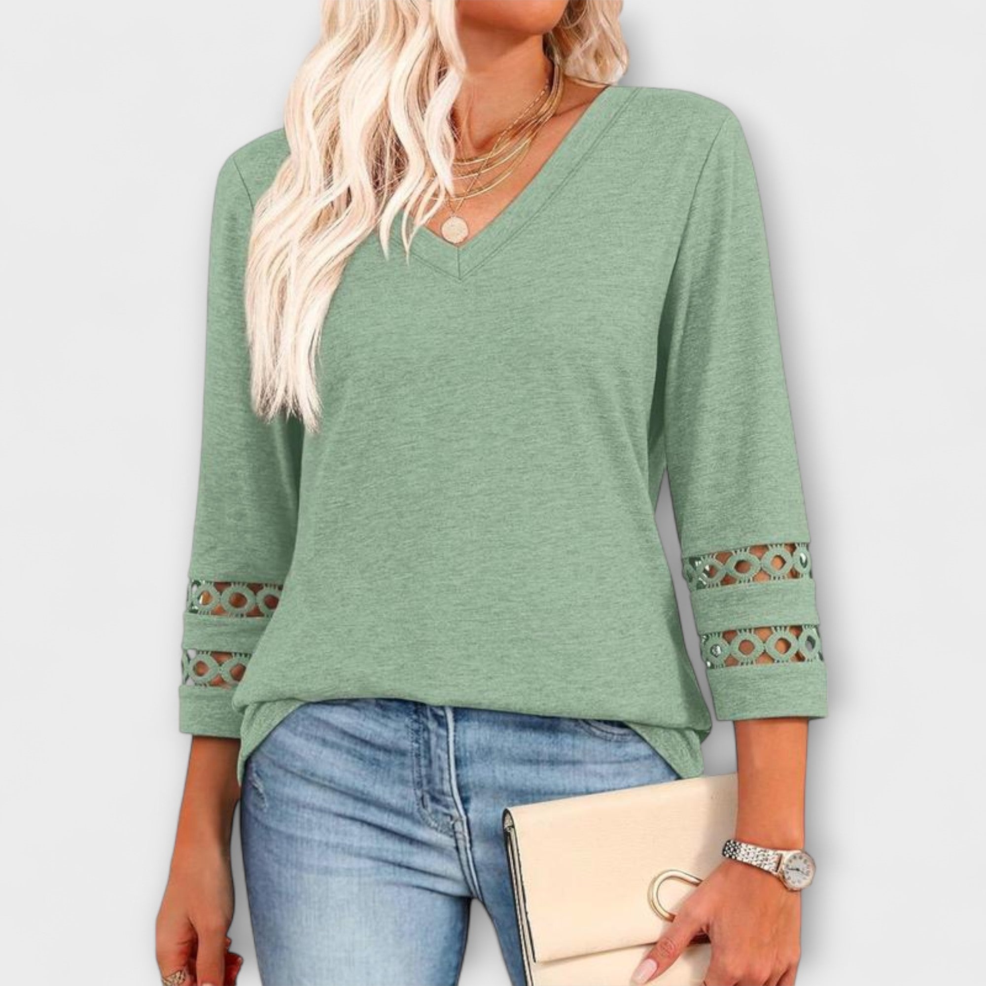 Elara™ | Chic V-Neck Summer Top