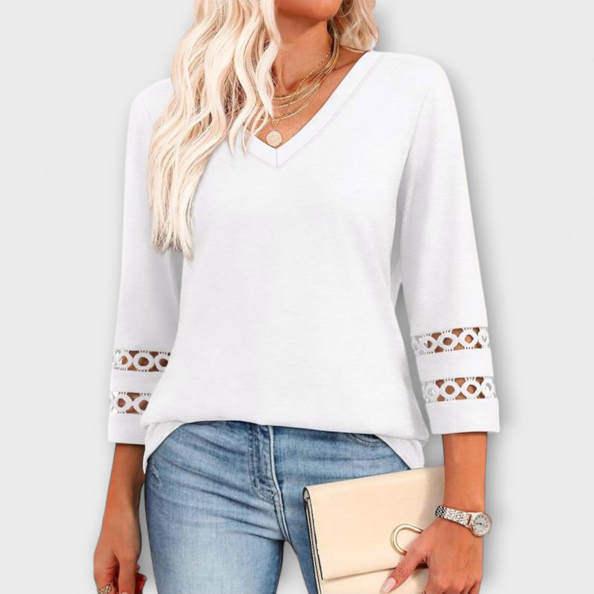 Elara™ | Chic V-Neck Summer Top