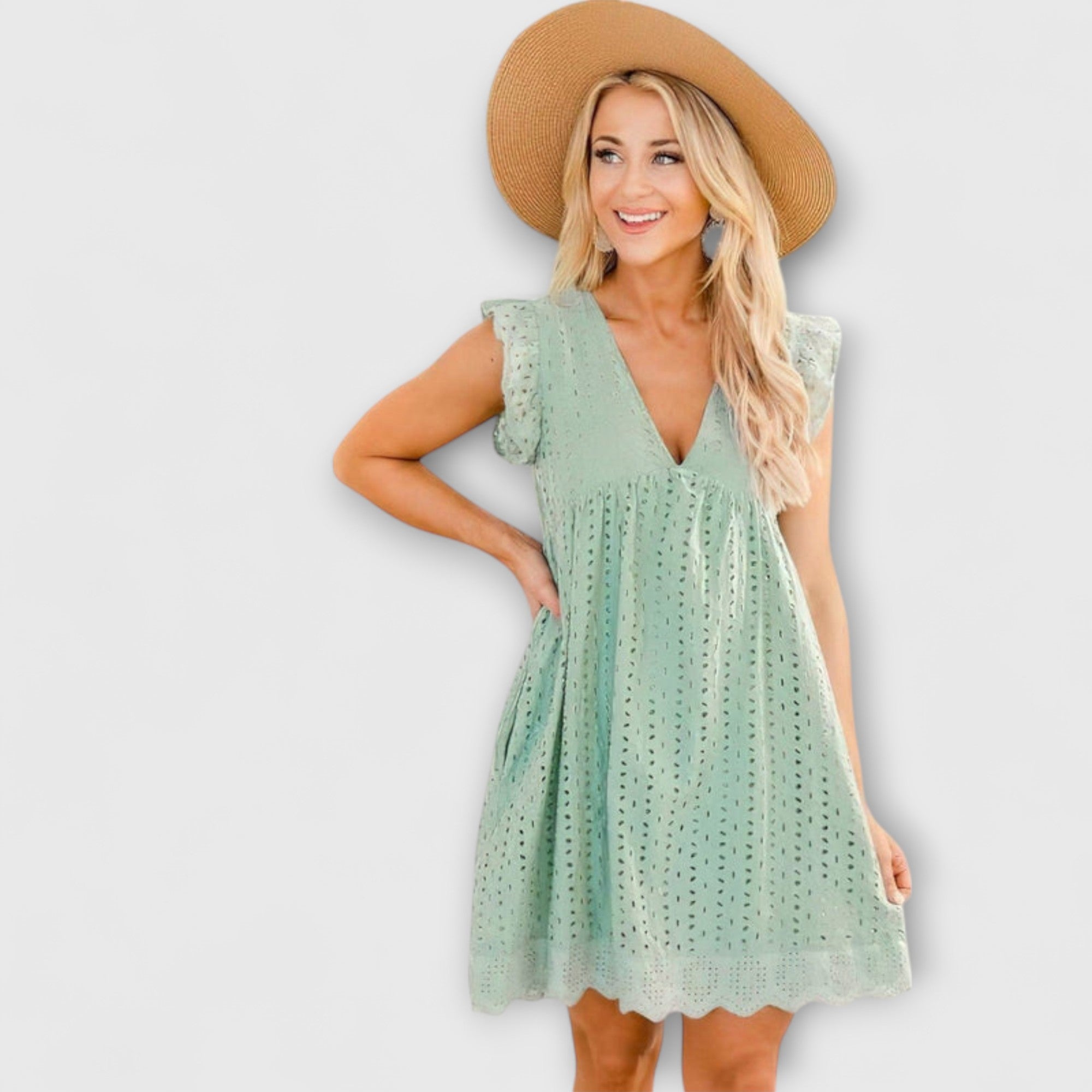 Elara™ | Lace Detail Summer Dress