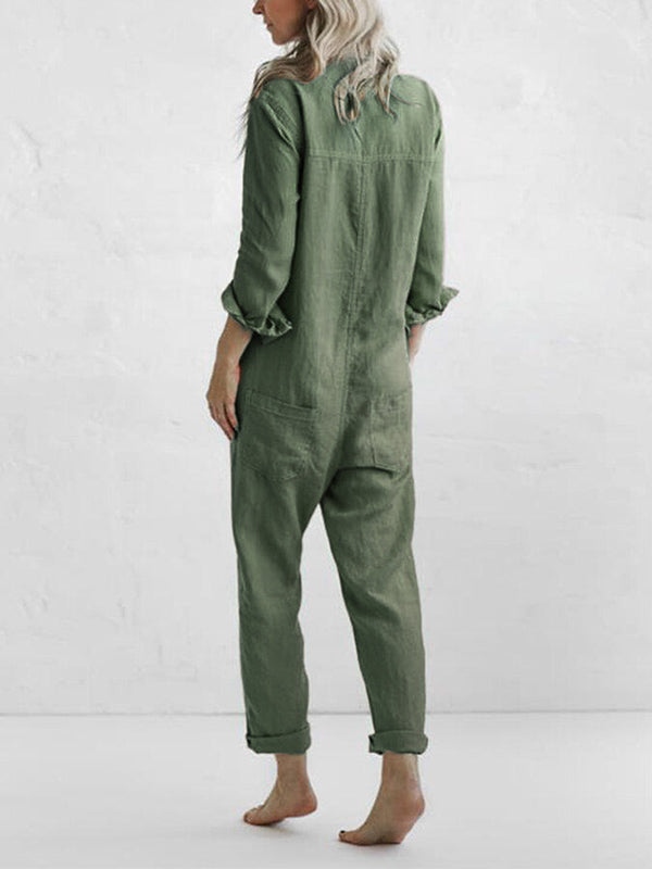 Elara™ | Cotton Long Jumpsuit