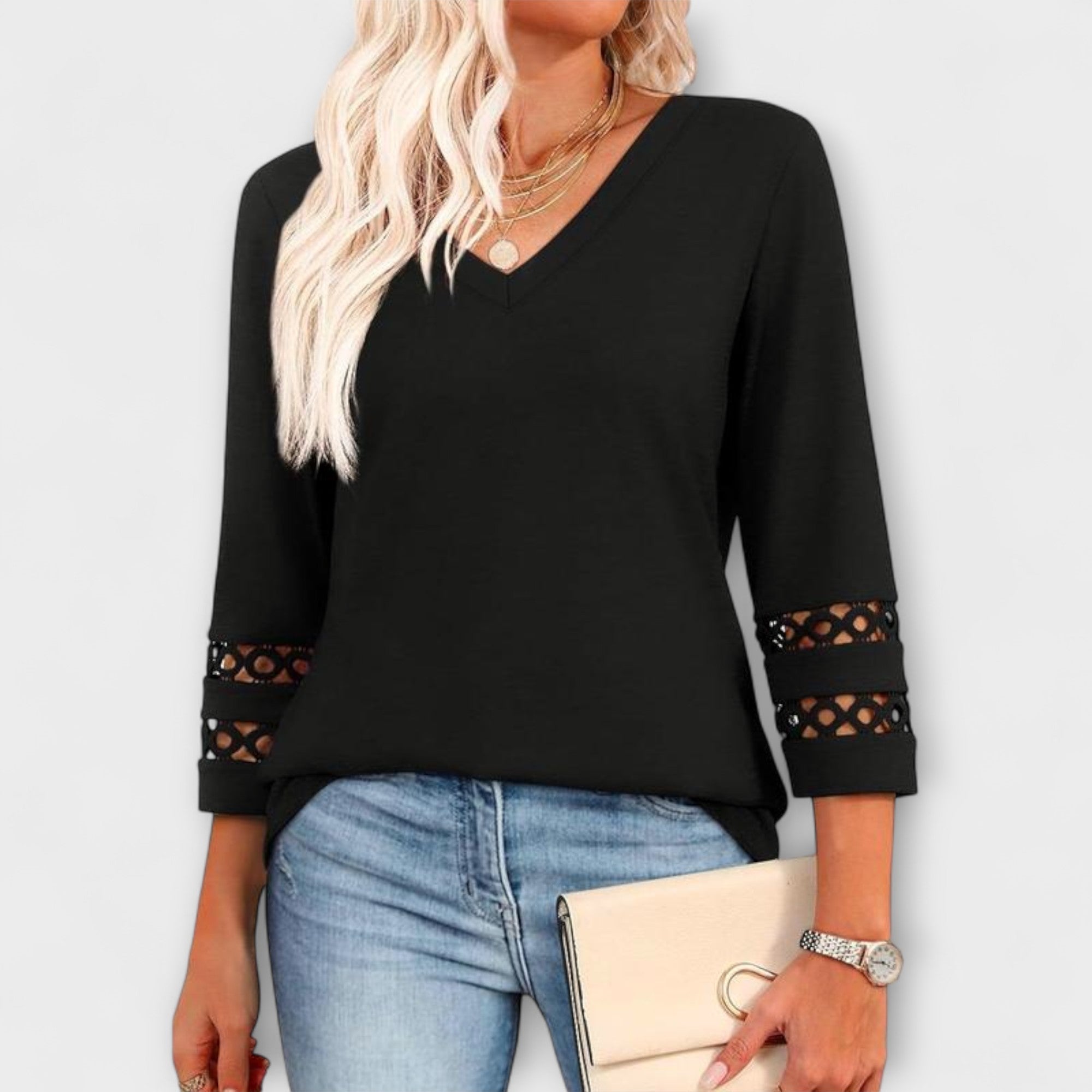 Elara™ | Chic V-Neck Summer Top