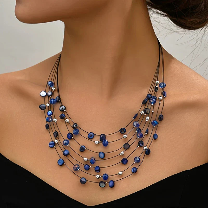 Elara™ | Bohemian Layered Beaded Necklace