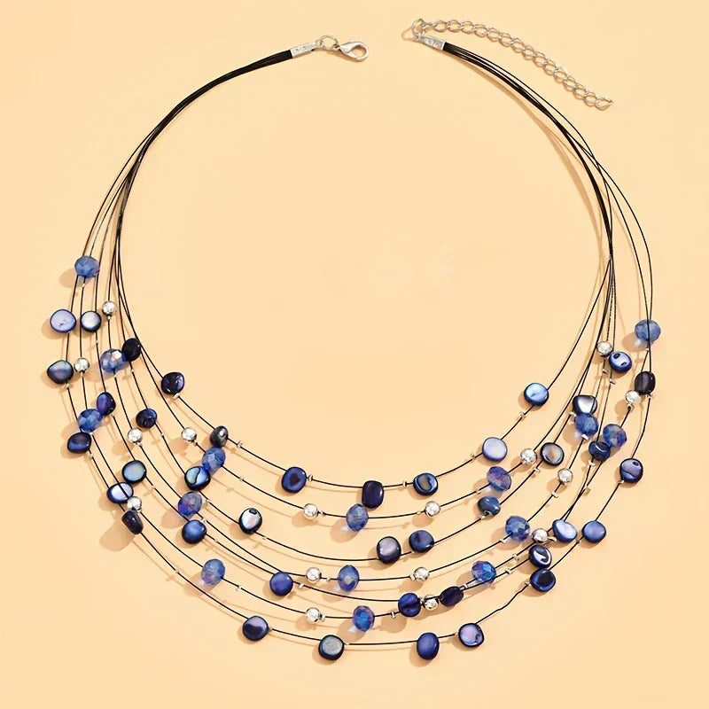 Elara™ | Bohemian Layered Beaded Necklace
