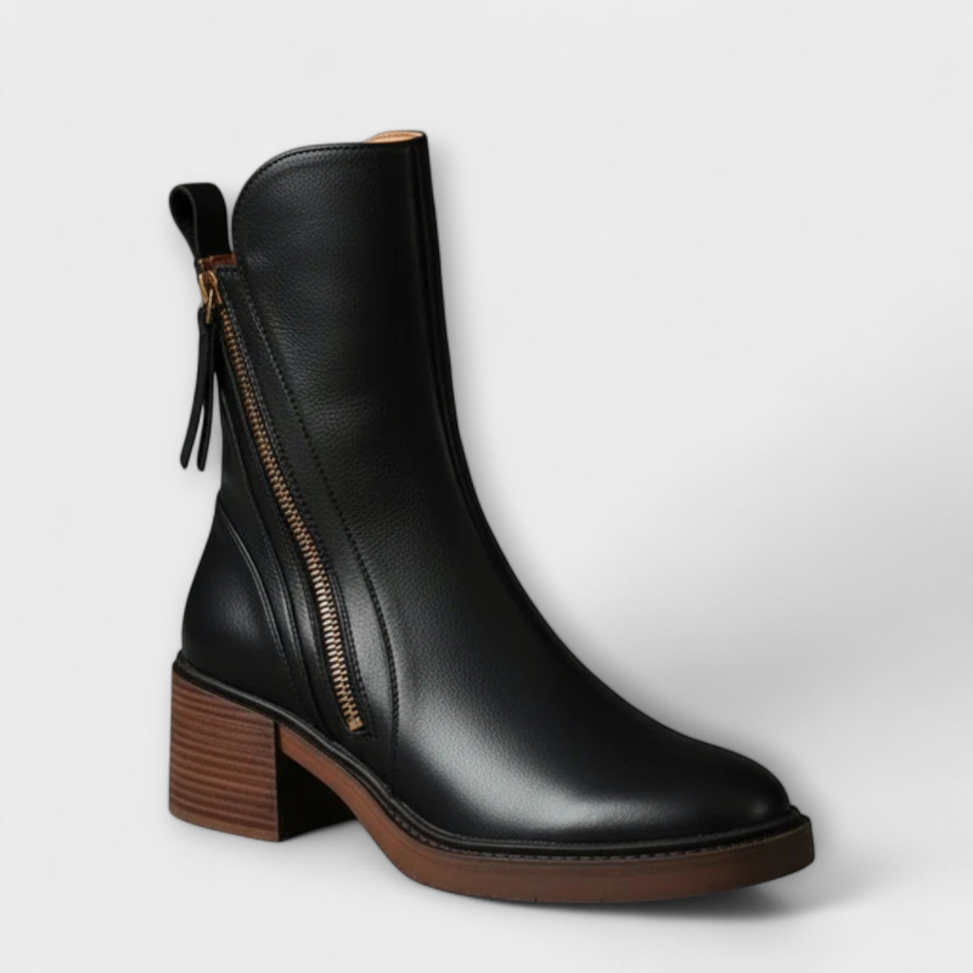 Elara™ | Leather Ankle Boots
