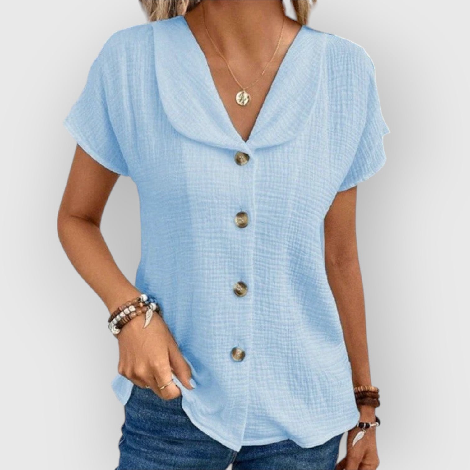 Elara™ | Cotton-Linen Shirt