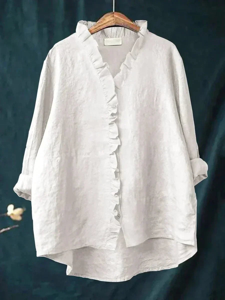 Elara™ | Ruffled Hem Blouse