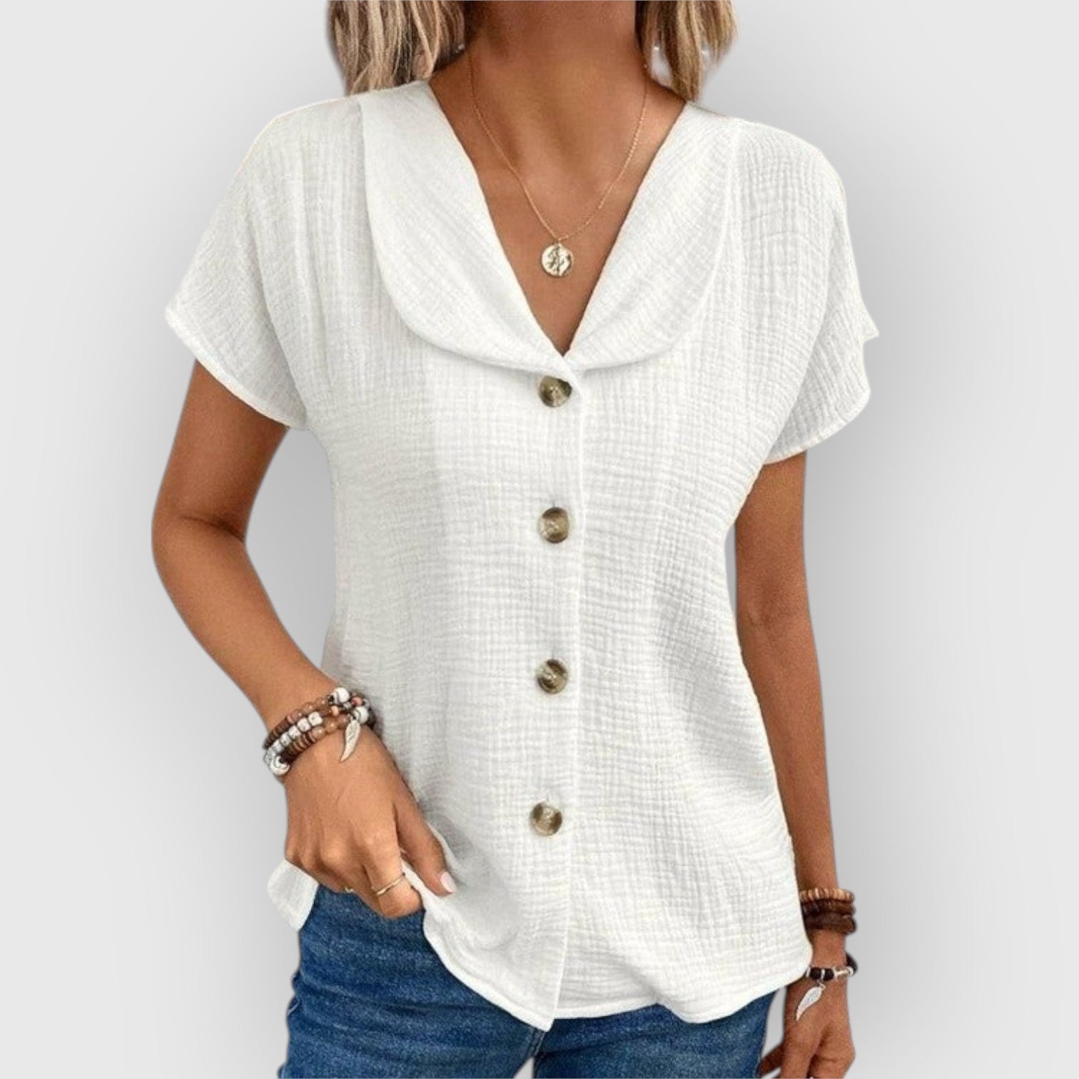 Elara™ | Cotton-Linen Shirt