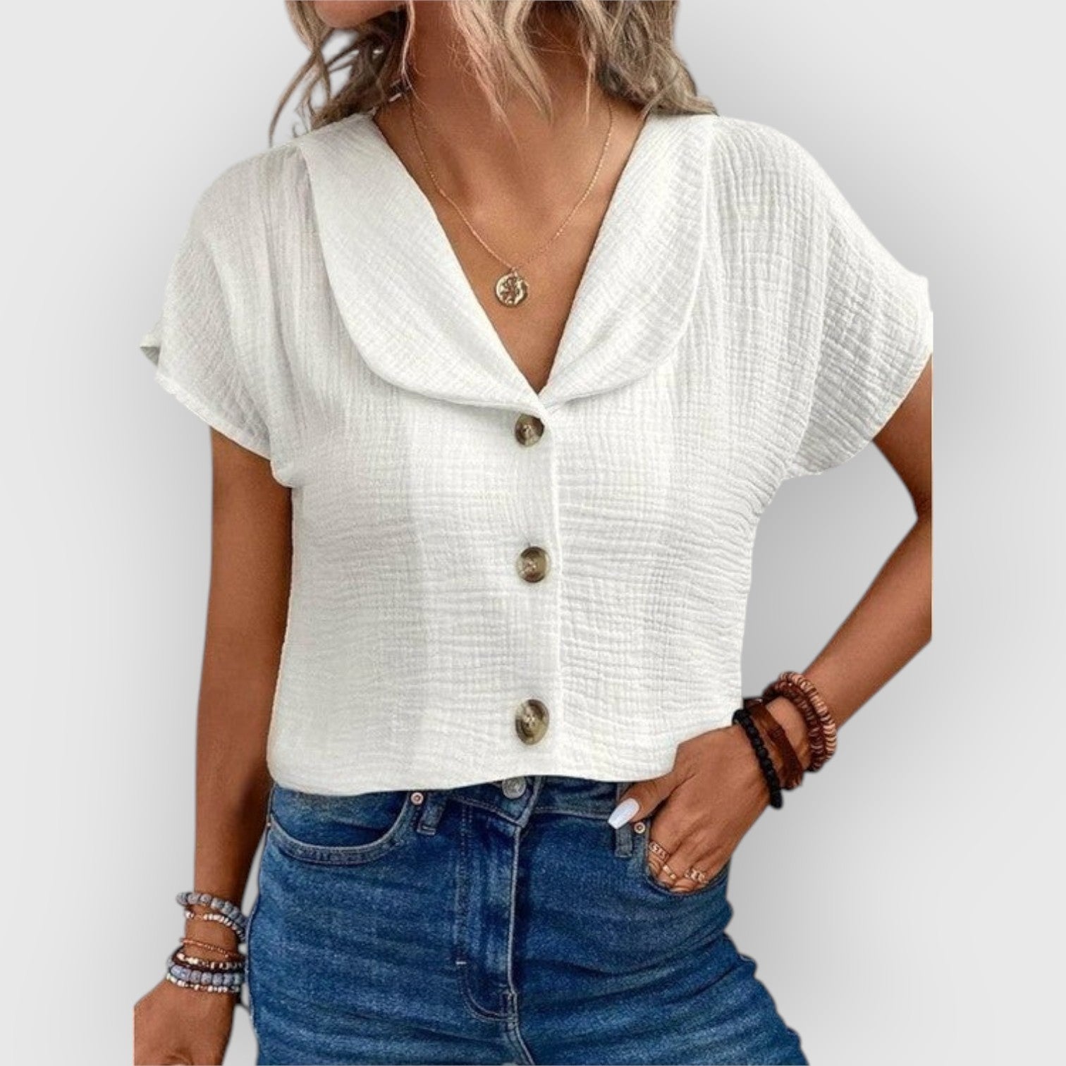 Elara™ | Cotton-Linen Shirt