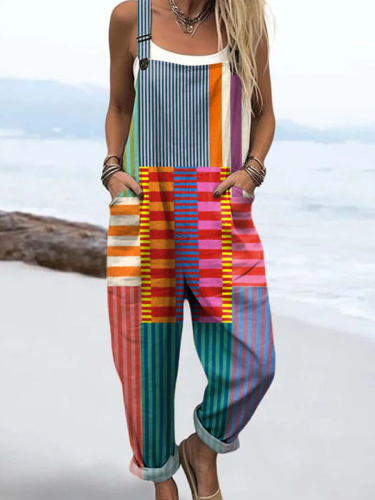 Elara™ | Geometric Print Jumpsuit