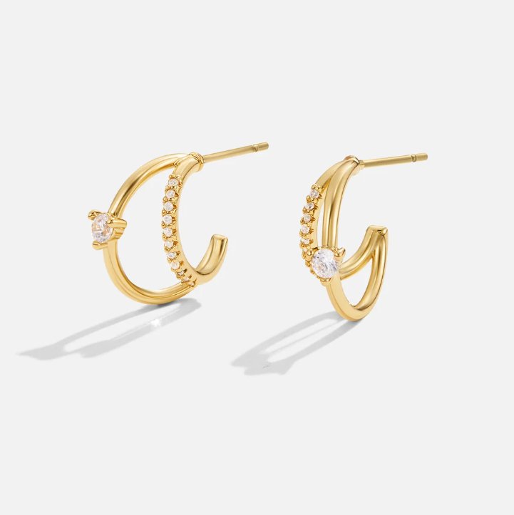 Elara™ | Crystal Hoop Earrings