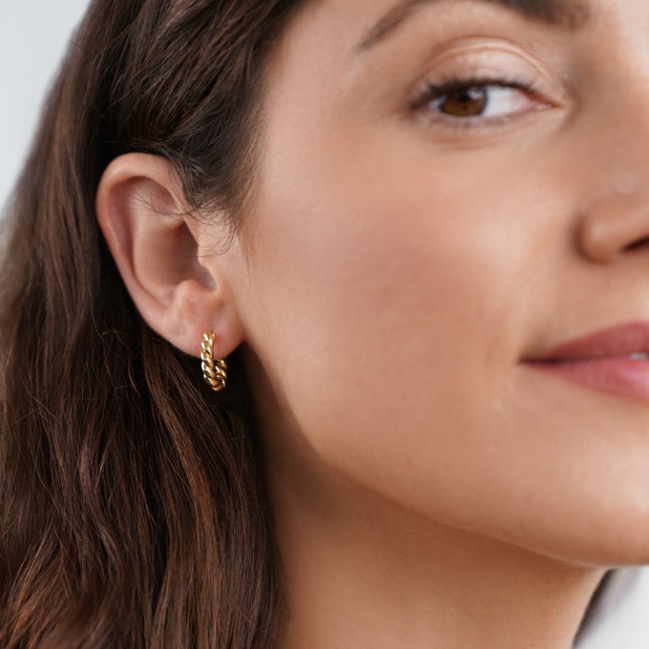 Elara™ | Twist Hoop Earrings