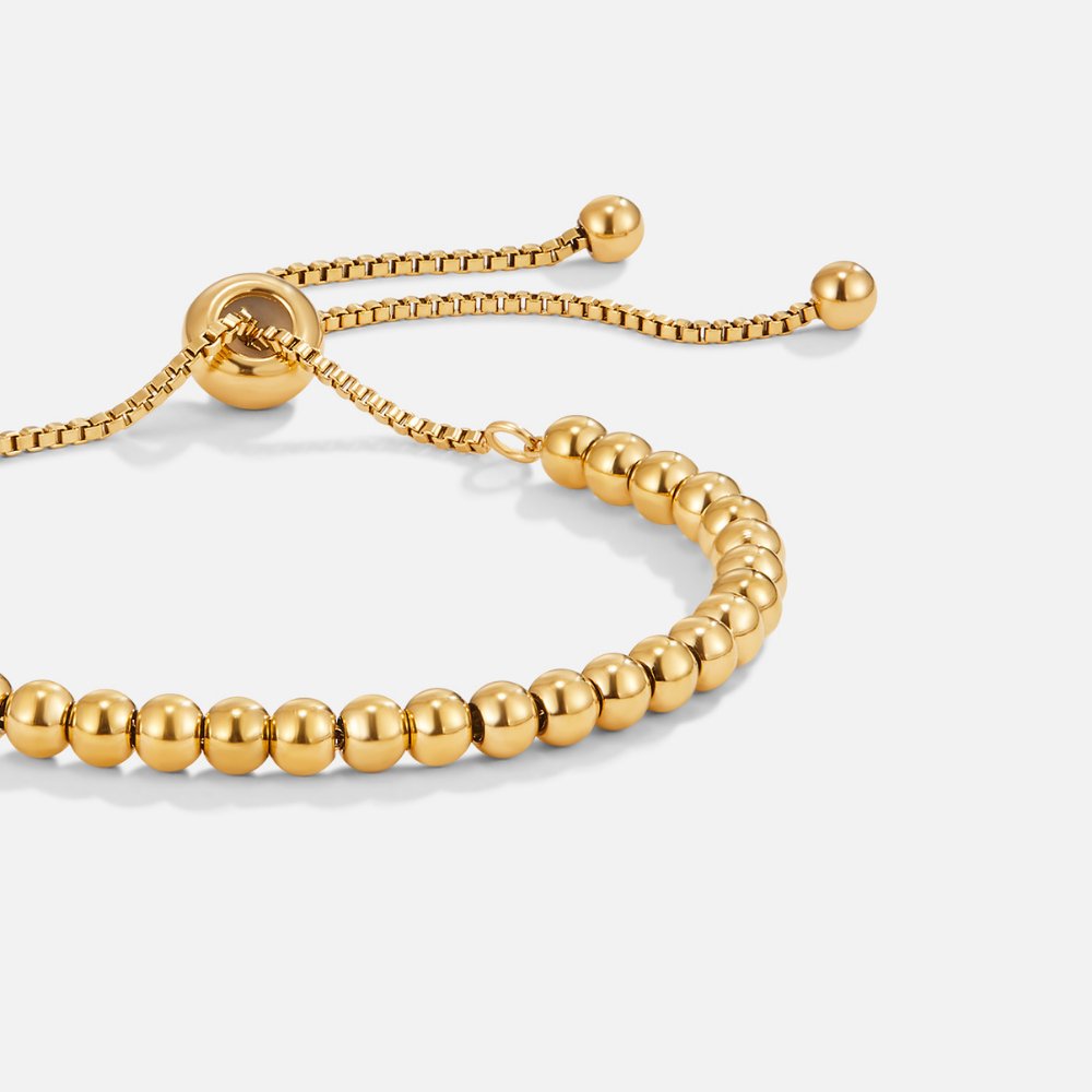 Elara™ | Beaded Gold Bracelet