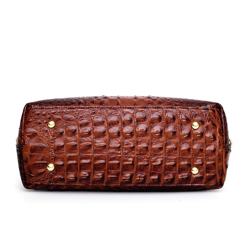 Elara™ | Crocodile Pattern Handbag