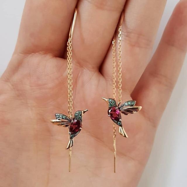 Elara™ | Hummingbird Earrings Elegant