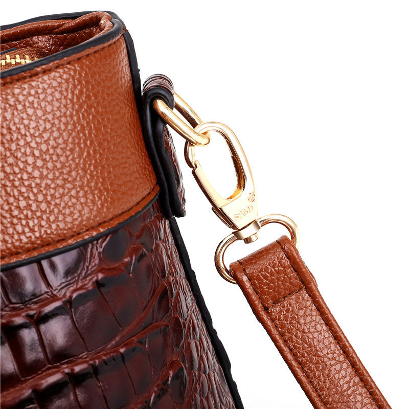 Elara™ | Crocodile Pattern Handbag