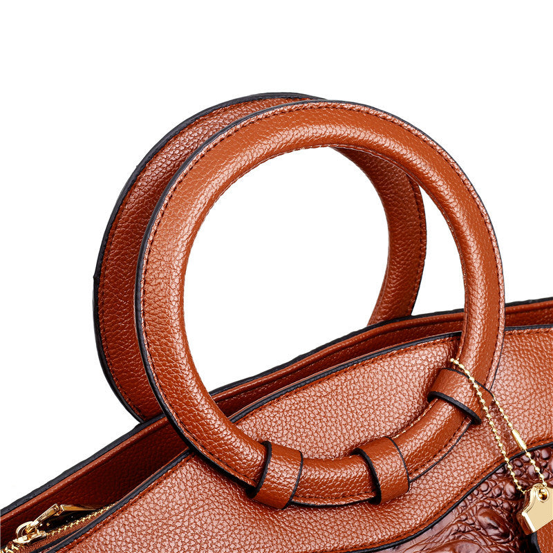 Elara™ | Crocodile Pattern Handbag