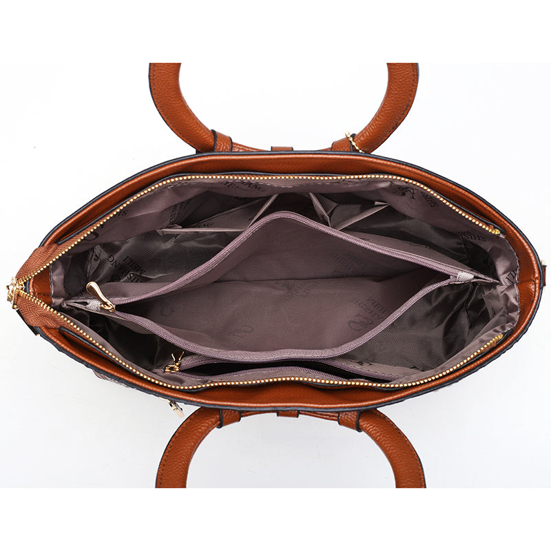 Elara™ | Crocodile Pattern Handbag