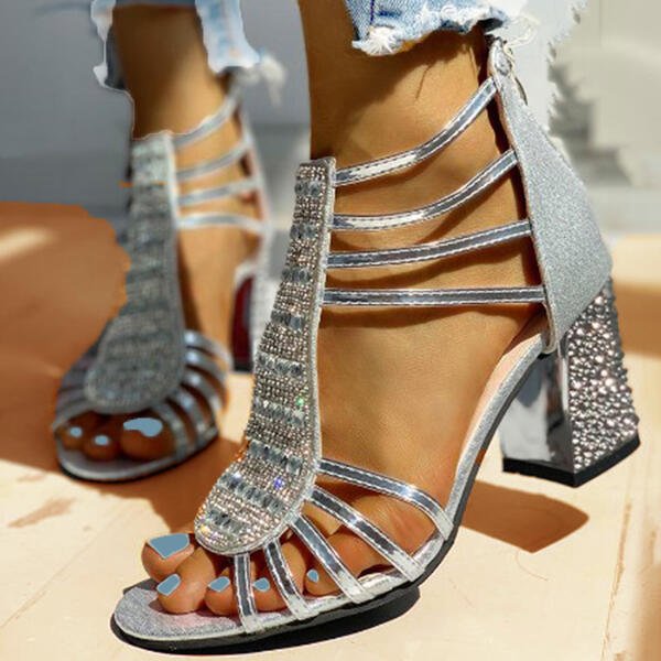 Elara™ | Rhinestone Open-Heeled Sandals